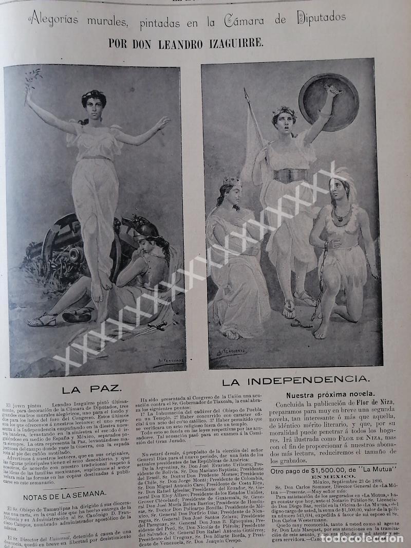 Sammeln von Plakaten: NOTA DE PRENSA ANTIGUA 1896. PINTOR. LEANDRO IZAGUIRRE