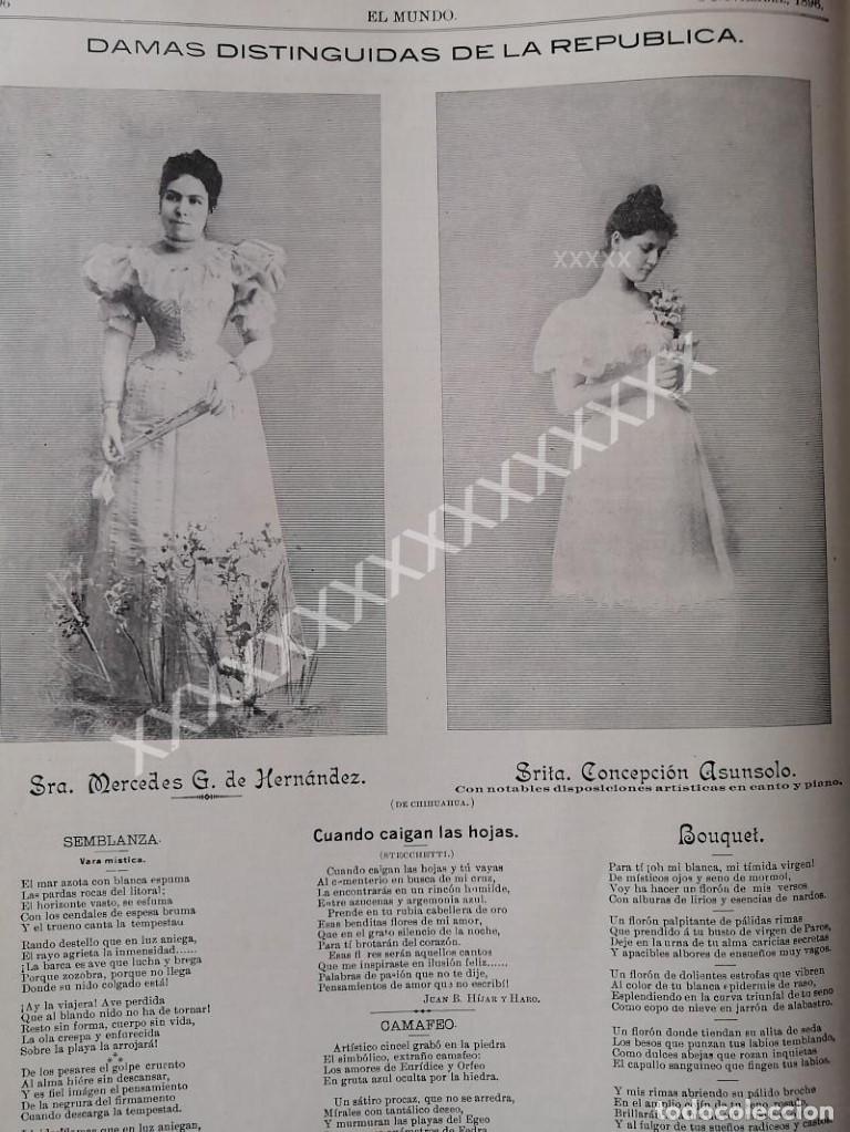 Collectionnisme d'affiches: NOTA ANTIGUA. PIANISTA CONCEPCION ASUNSOLO JAQUES 1896