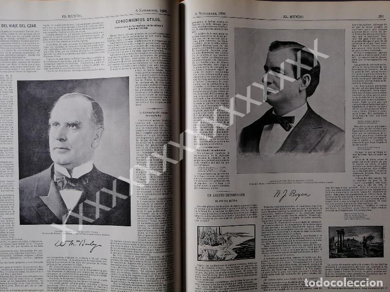 Collectionnisme d'affiches: NOTA DE PRENSA ANTIGUA ELECCIONES EN U.S.A 1896