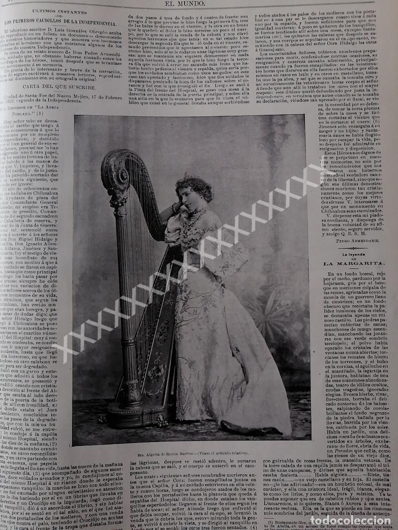 Collectionnisme d'affiches: NOTA ANTIGUA. ARGELIA BENTON DE REYNA BARRIOS. 1896