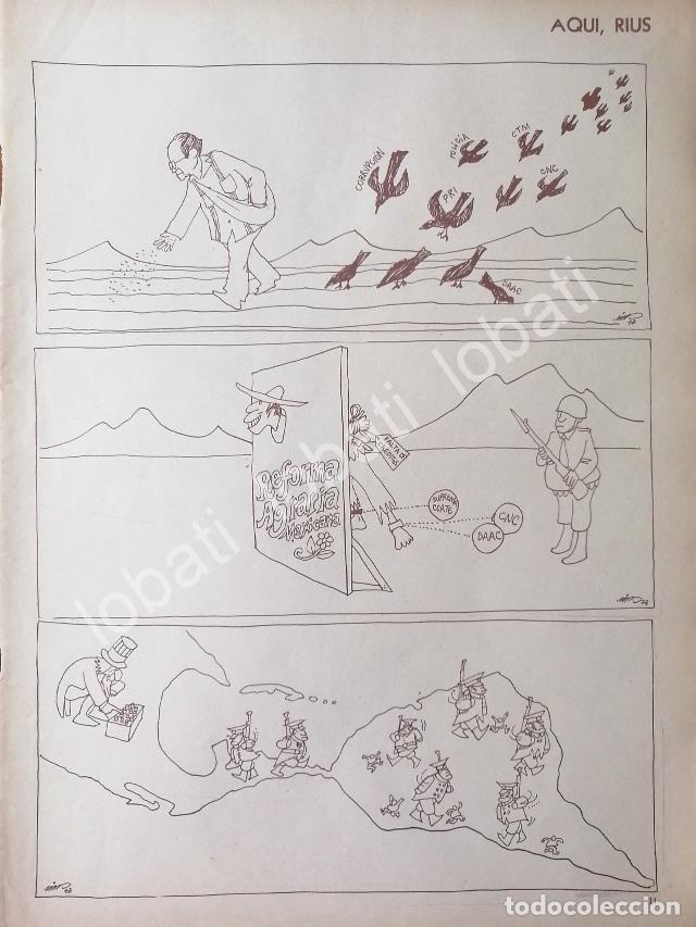 Collectionnisme d'affiches: CARTEL ANTIGUO ORIGINAL DE CARICATURA VINTAGE DE RIUS. POLITICA SATIRICA Y OTROS