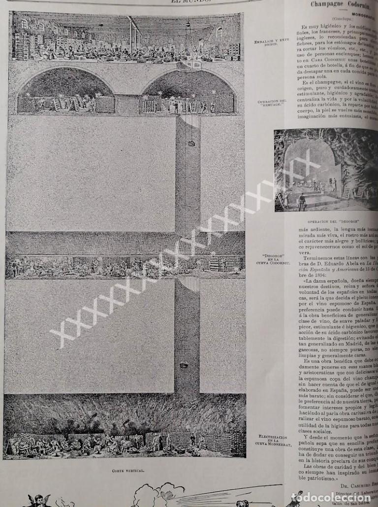 Coleccionismo de carteles: NOTA DE PRENSA 1896 LA CASA CODORNIU (CHAMPAGNE)