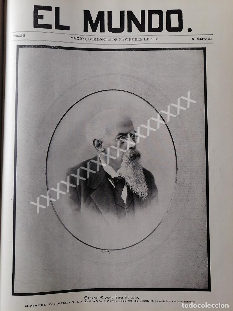 Collectionnisme d'affiches: PORTADA ANTIGUA 1896 MUERE VICENTE RIVA PALACIO