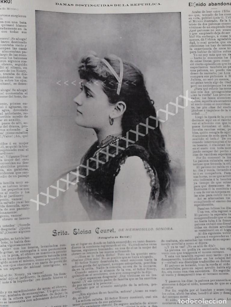 Collectionnisme d'affiches: NOTA DE PRENSA 1896 ELOISA COURET CARRILLO ETC