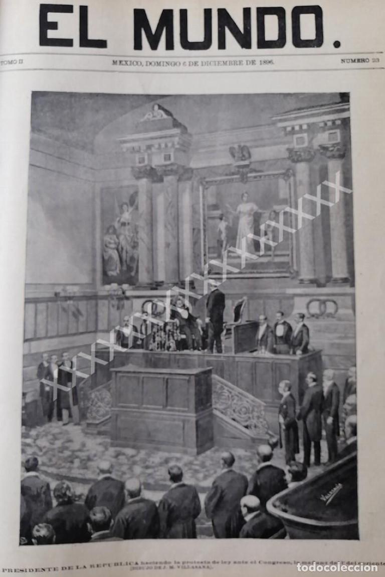 Collectionnisme d'affiches: PORTADA ANTIGUA 1896 PORFIRIO DIAZ TOMA POSESION