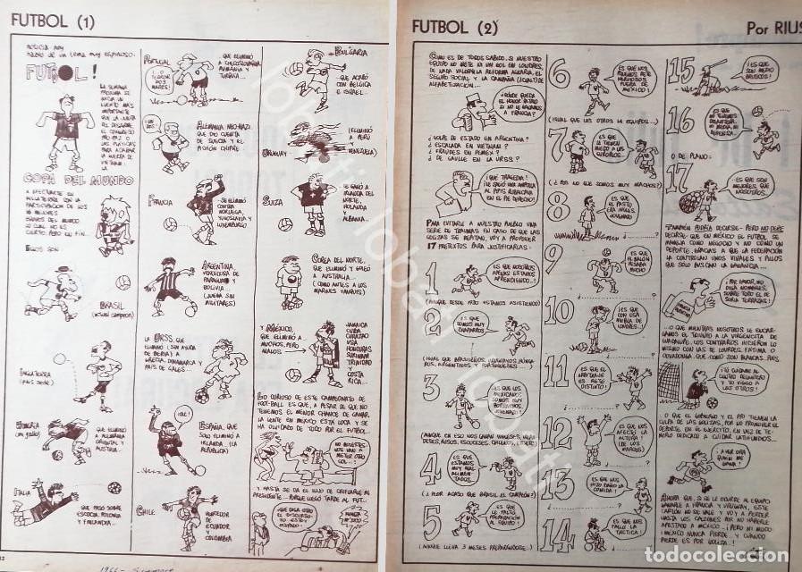 Collectionnisme d'affiches: CARTEL ANTIGUO ORIGINAL DE CARICATURA VINTAGE. RIUS. COPA DEL MUNDO 1966 / FUTBOL