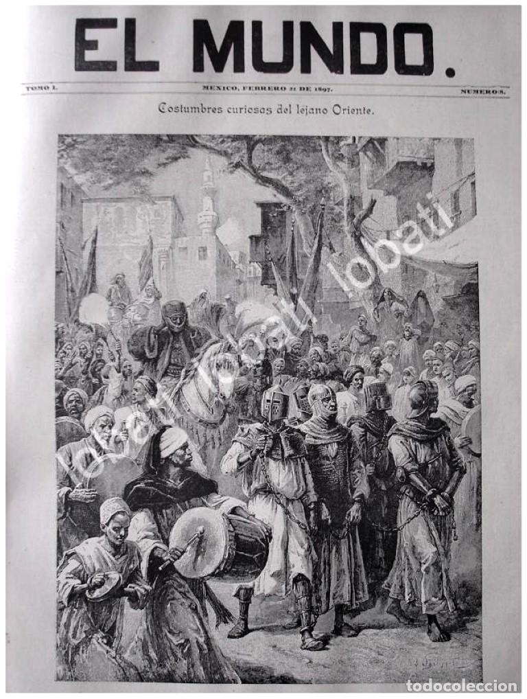 Sammeln von Plakaten: PORTADA ANTIGUA ORIGINAL 1897 EL TANTAH, PROCESION MUSULMANA