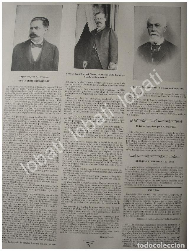 Sammeln von Plakaten: CARTEL ANTIGUO ORIGINAL DE JOSE ROVIROSA ANDRADE Y OTROS PERSONAJES 1897