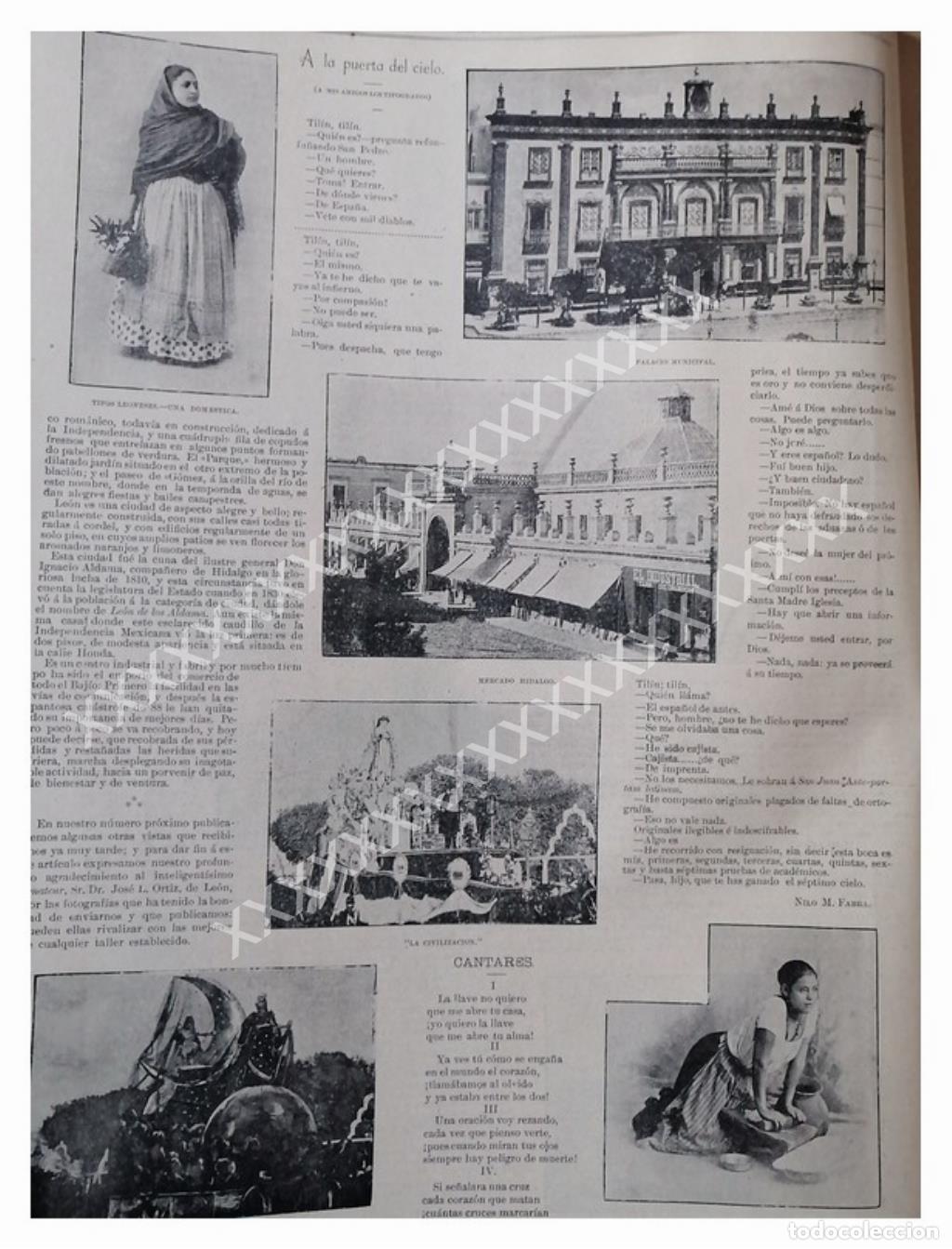 Sammeln von Plakaten: NOTA DE PRENSA 1896 FIESTAS DE LEON GUANAJUATO.
