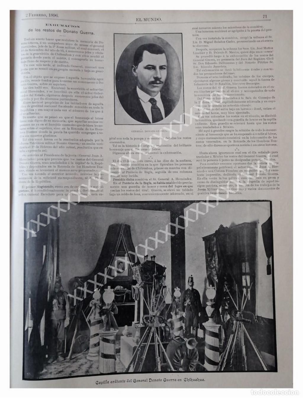 Sammeln von Plakaten: NOTA DE PRENSA, EXHUMAN RESTOS DE DONATO GUERRA 1896