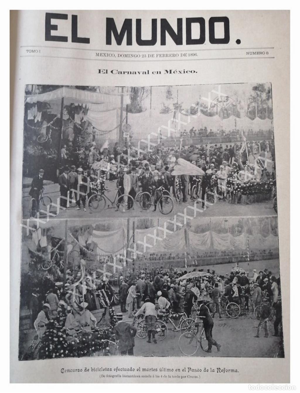 Coleccionismo de carteles: PORTADA ANTIGUA CONCURSO DE BICICLETAS PASEO. 1896