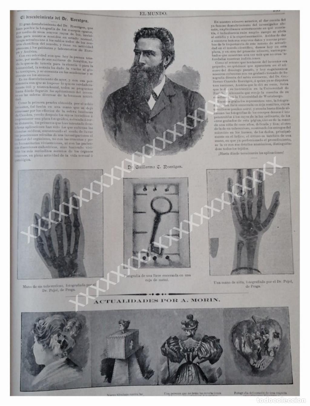 Poster collecting: NOTA PRENSA ANTIGUA 1896 PRIMEROS RAYOS X.