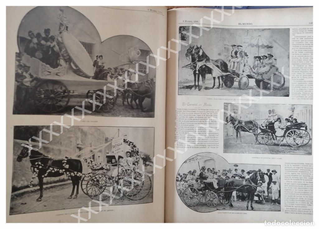 Collectionnisme d'affiches: NOTA PRENSA ANTIGUA 1896 EL CARNAVAL DE MERIDA