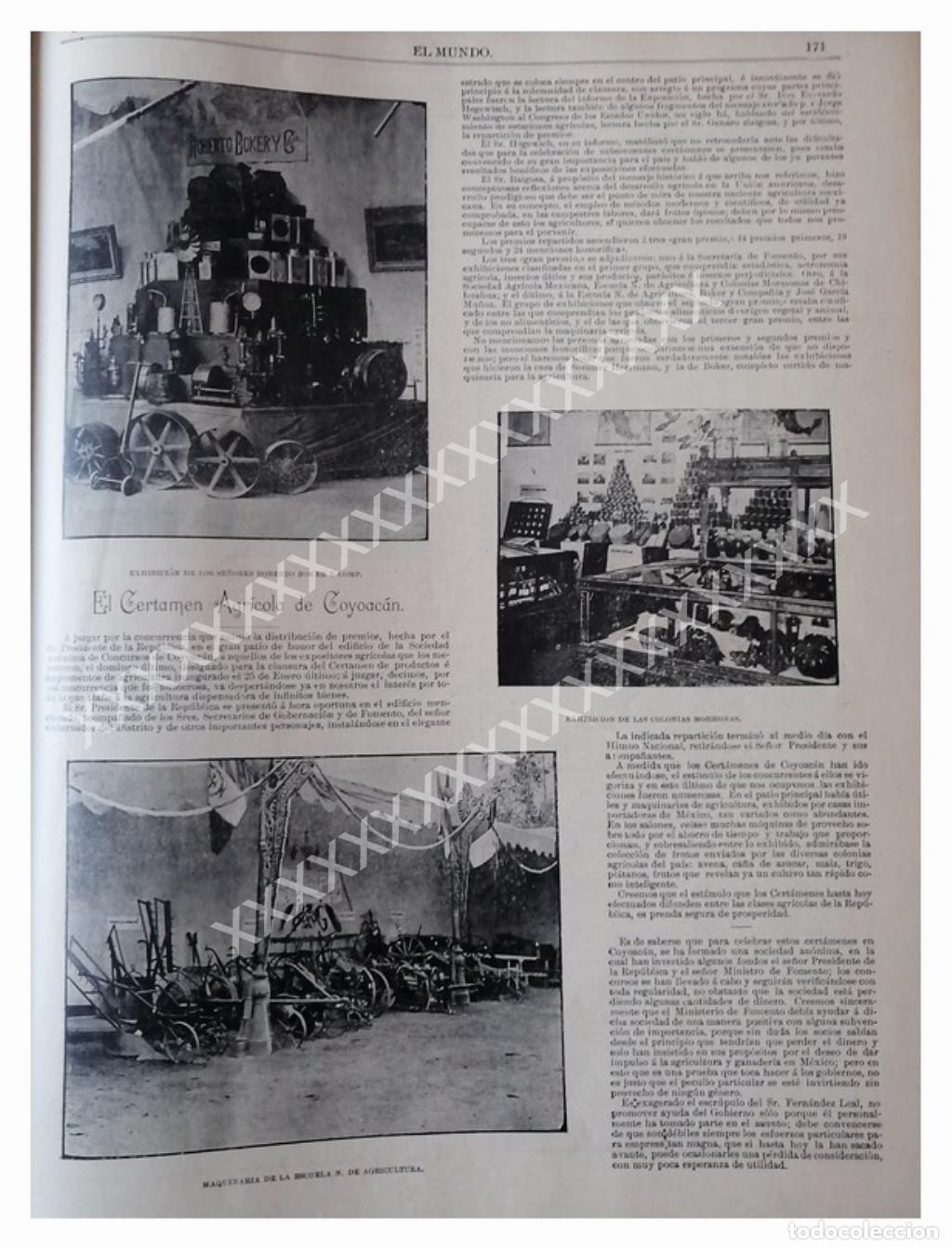 Collectionnisme d'affiches: NOTA PRENSA EXPOSICION AGRICAOLA COYOACAN 1896