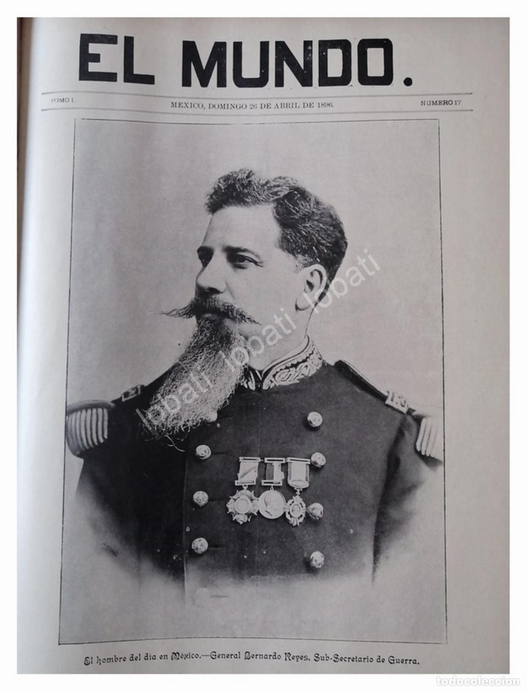 Collectionnisme d'affiches: PORTADA ANTIGUA 1896 GRAL. BERNARDO REYES. S.SEC. GUERRA