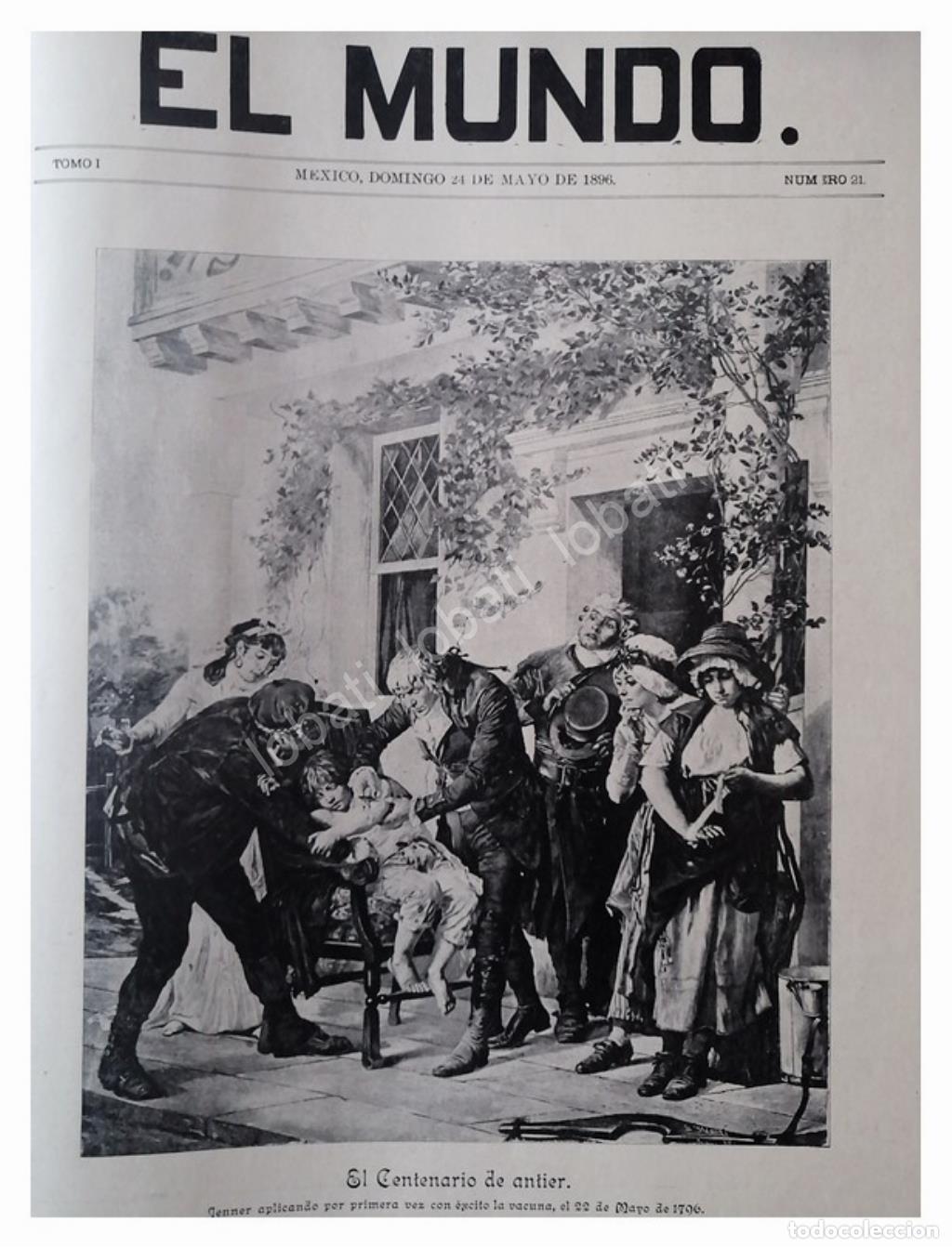 Collectionnisme d'affiches: PORTADA ANTIGUA 1896 CENTENARIO DE LA VACUNA DE VIRUELA