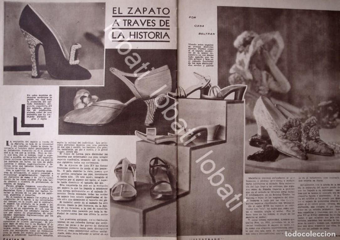 Collectionnisme d'affiches: CARTEL ANTIGUO ORIGINAL DE EL ZAPATO ATRAVEZ DE LA HISTORIA 1931 / MODAS