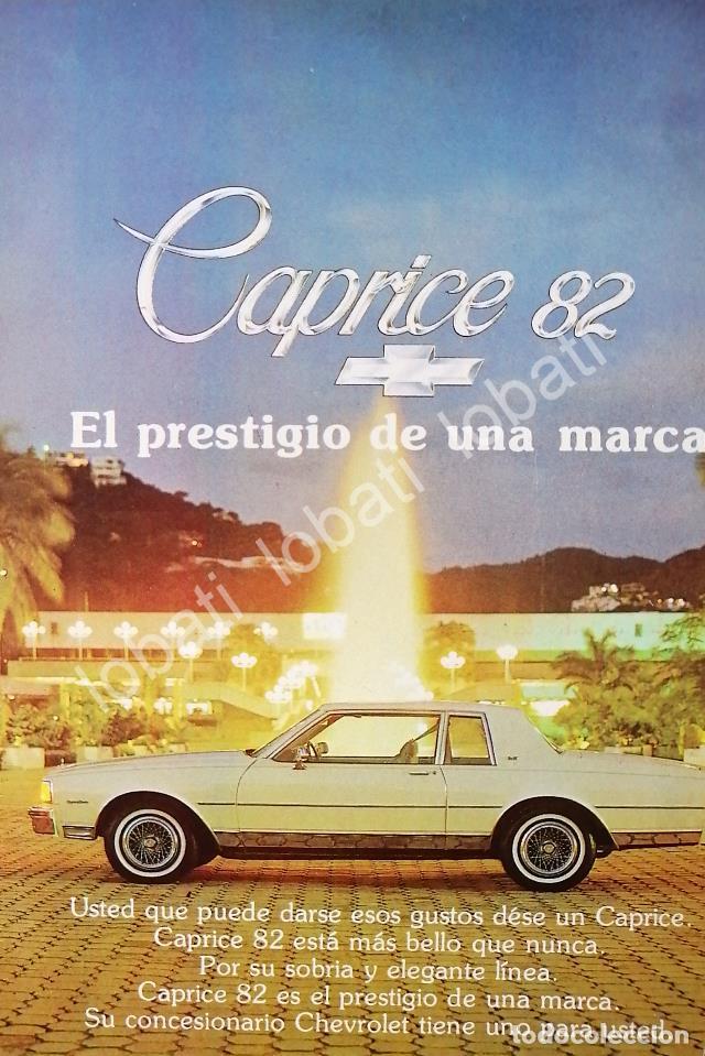 Sammeln von Plakaten: CARTEL ANTIGUO ORIGINAL DE MINI CARTEL AUTOS CHEVROLET CAPRICE 1982 /557
