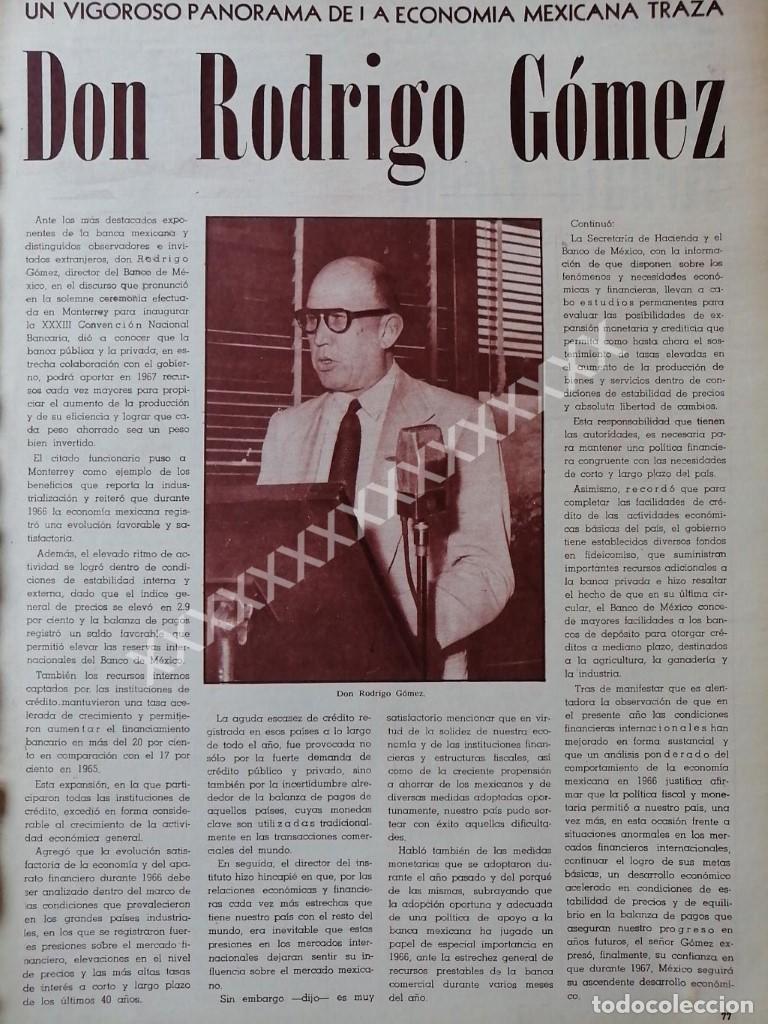 Sammeln von Plakaten: NOTA PRENSA ANTIGUA 1967 RODRIGO GOMEZ /MONTERREY