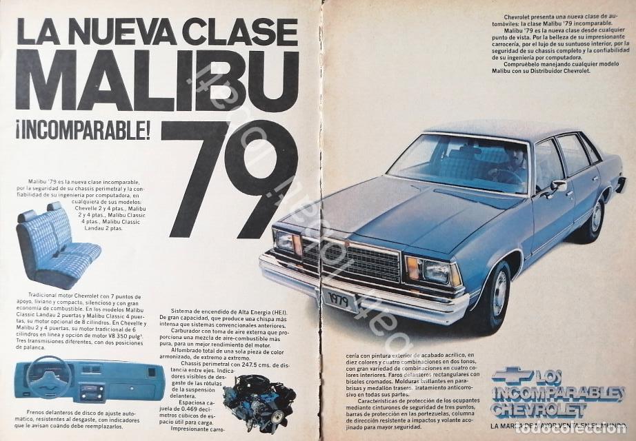 Sammeln von Plakaten: CARTEL ANTIGUO ORIGINAL DE MINI CARTEL AUTOS CHEVROLET MALIBU 1979 /570
