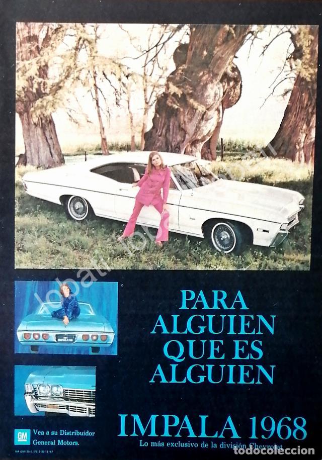 Sammeln von Plakaten: CARTEL ANTIGUO ORIGINAL DE MINI CARTEL AUTOS CHEVROLET IMPALA 1968 /576