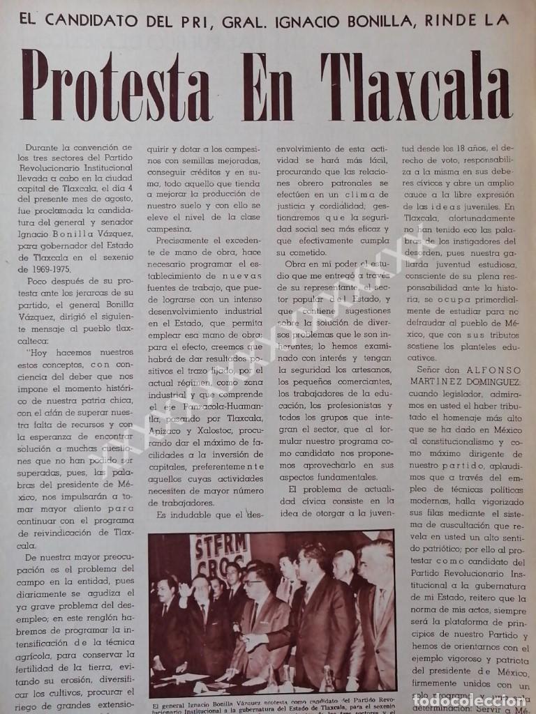 Sammeln von Plakaten: CARTEL ANTIGUO. IGNACIO BONILLA VAZQUEZ RINDE PROTESTA 1969 /PLT