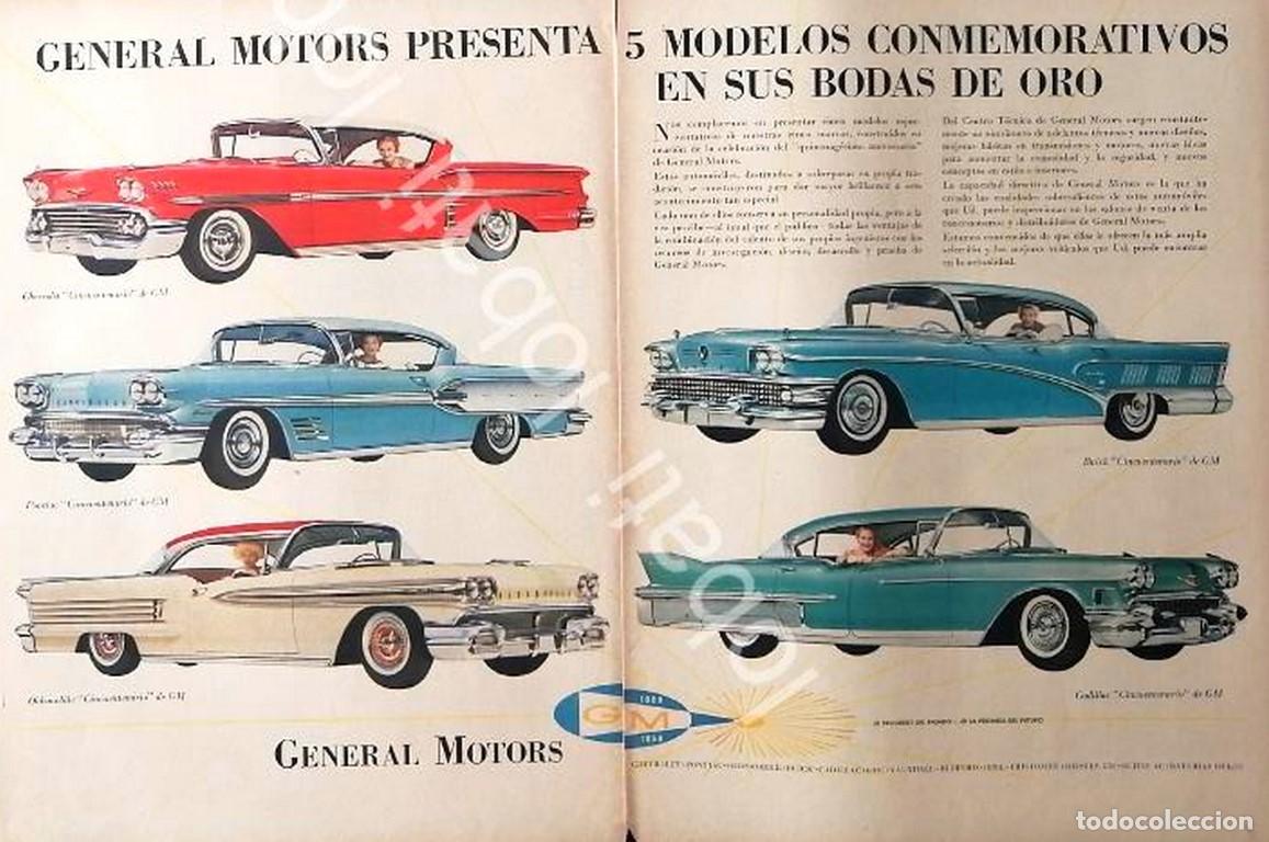 Sammeln von Plakaten: CARTEL ANTIGUO ORIGINAL DE AUTOS CHEVROLET MODELO CINCUENENARIO 1958 /582