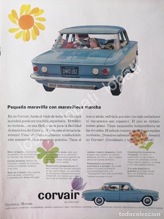 Sammeln von Plakaten: CARTEL ANTIGUO ORIGINAL DE DE AUTOS CHEVROLET CORVAIR 1960 /587