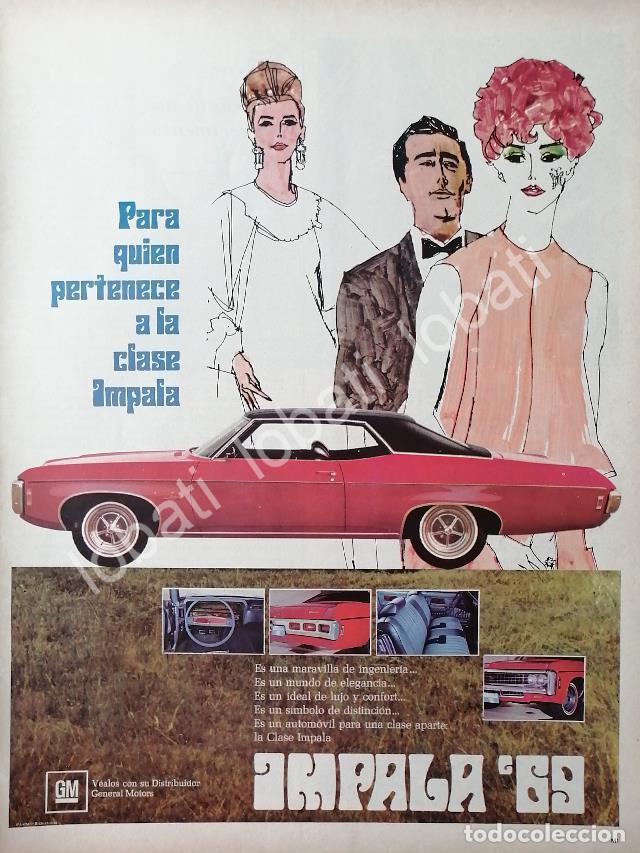 Sammeln von Plakaten: CARTEL ANTIGUO ORIGINAL DE DE AUTOS CHEVROLET IMPALA 1969 /588