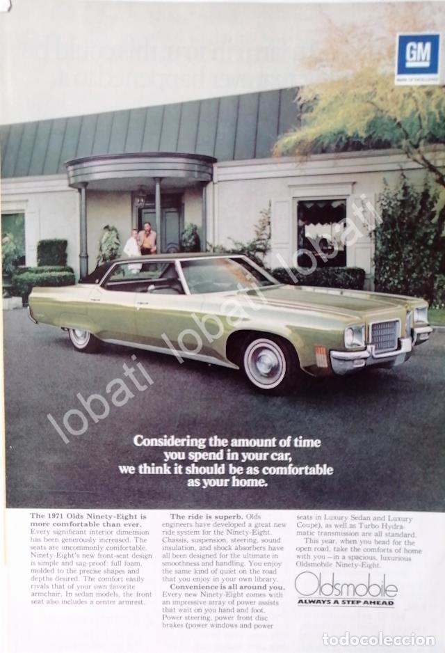Collectionnisme d'affiches: CARTEL ANTIGUO ORIGINAL DE AUTOS OLDSMOBILE 97 1971 /605