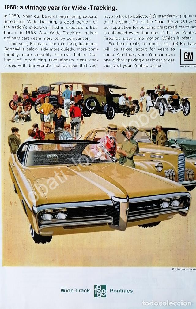 Collectionnisme d'affiches: CARTEL ANTIGUO ORIGINAL DE AUTOS CHEVROLET PONTIAC BONNEVILLE 1968 /604