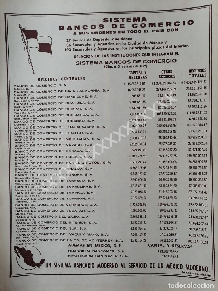 Collectionnisme d'affiches: CARTEL ANTIGUO BANCO BANCOMER 1959 /141