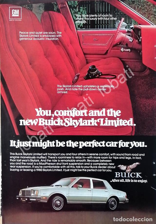 Collectionnisme d'affiches: CARTEL ANTIGUO ORIGINAL DE AUTOS GM BUICK SKYLARK 1980 /608