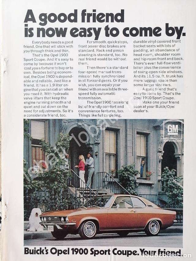Collectionnisme d'affiches: CARTEL ANTIGUO ORIGINAL DE AUTOS GM BUICK OPEL 1900 1972 /610