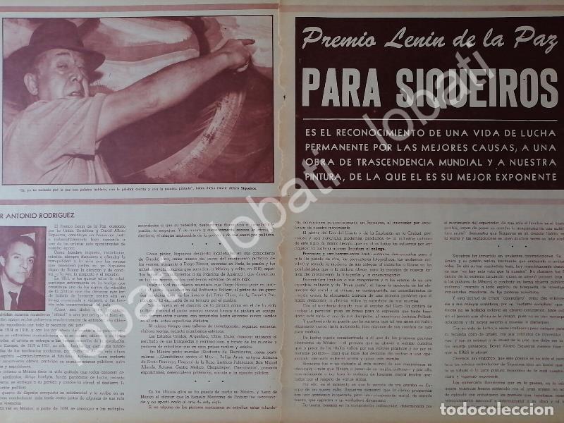 Collectionnisme d'affiches: AFICHE RETRO. ALFARO SIQUEIROS RECIBE PREMIO LENIN DE LA PAZ 1967