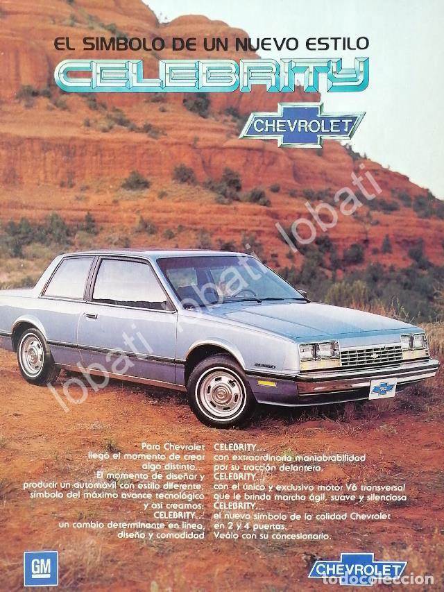 Collectionnisme d'affiches: CARTEL ANTIGUO ORIGINAL DE AUTOS CHEVROLET CELEBRITY 1982 PRIMERA VERSION /633 T. MEDIANO