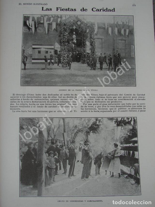 Collectionnisme d'affiches: CARTEL ANTIGUO ORIGINAL DE FIESTA DE CARIDAD EN EL TIVOLI DEL ELISEO 1909 ASM