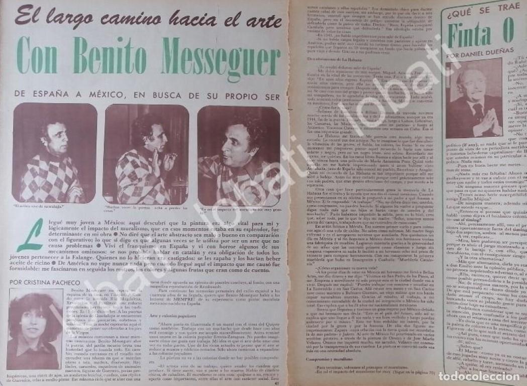 Collectionnisme d'affiches: NOTA DE PRENSA RETRO. BENITO MESSEGUER 1979 /PINTORES