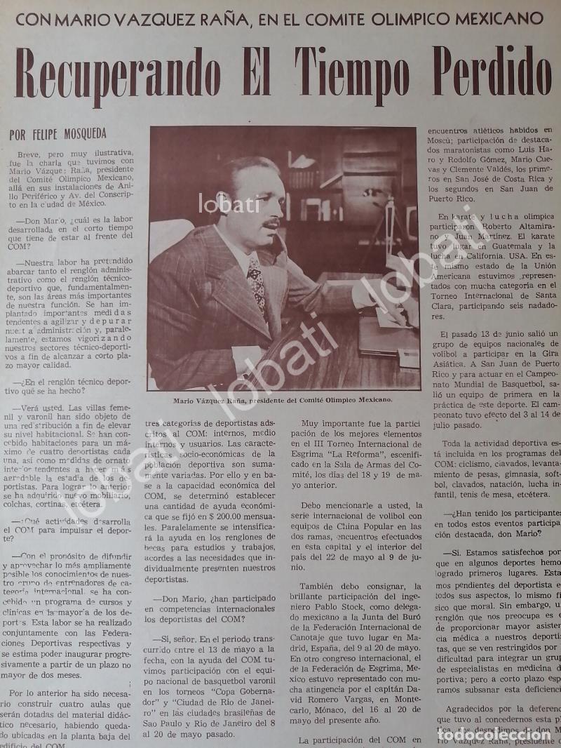 Collectionnisme d'affiches: AFICHE RETRO. MARIO VAZQUEZ RA&Ntilde;A. 1974 COMITE OLIMPICO