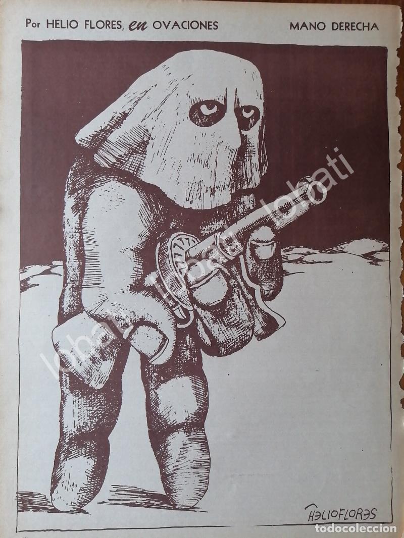 Collectionnisme d'affiches: CARTEL ANTIGUO CARICATURA POLITICA DE HELIO FLORES 1961