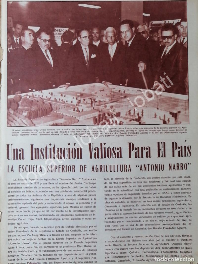 Collectionnisme d'affiches: AFICHE RETRO. DIAZ ORDAZ EN LA E.S.A. ANTONIO NARRO 1969