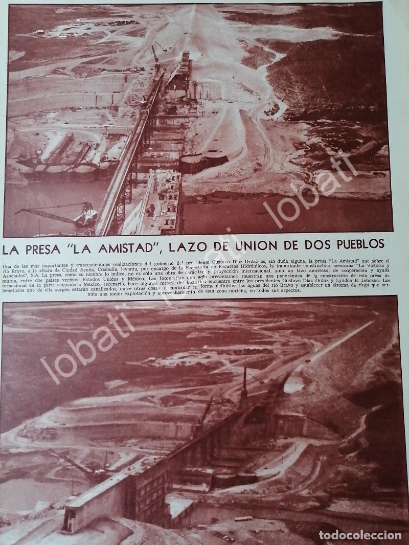 Collectionnisme d'affiches: NOTA DE PRENSA DIAZ ORDAZ INAUGURA PRESA LA AMISTAD. QUERETARO