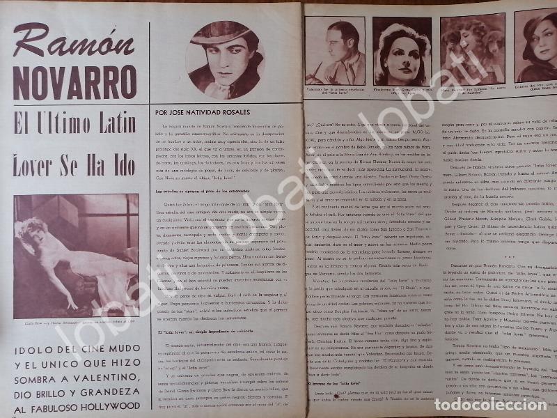 Collectionnisme d'affiches: AFICHE RETRO. MUERE EL ACTOR RAMON NOVARRO 1968