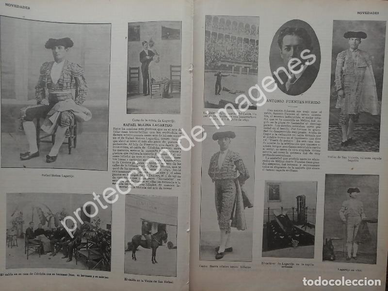 Collectionnisme d'affiches: AFICHE ANTIGUO 1912 TORERO RAFAEL MOLINA. LAGARTIJO Y OTROS