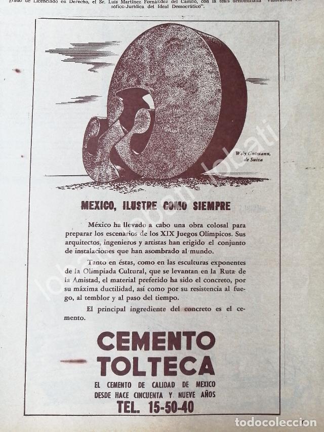Collectionnisme d'affiches: CARTEL ANTIGUO ORIGINAL DE CEMENTO TOLTECA Y LA ESCULTURA DE WILLY GUTMANN 1968 /553
