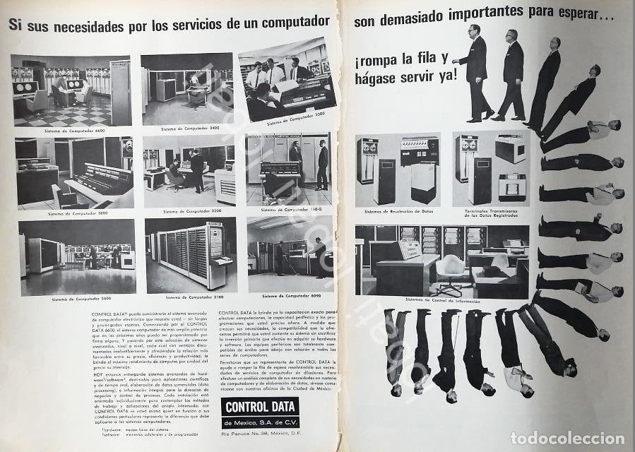 Collectionnisme d'affiches: CARTEL ANTIGUO ORIGINAL DE CONTROL DATA DE MEXICO S.A 1965 /557 SUPER RARO 10+