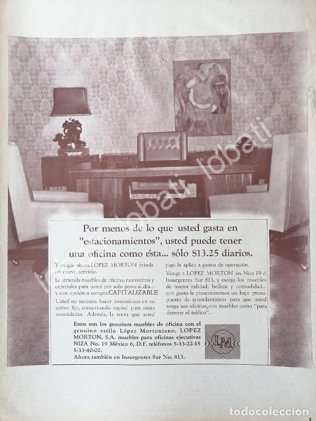 Sammeln von Plakaten: CARTEL ANTIGUO ORIGINAL DE MUEBLES PARA OFICINA LOPEZ MORTON 1960s / 564