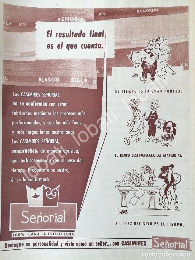 Poster collecting: CARTEL ANTIGUO ORIGINAL DE TELAS, CASIMIRES SE&Ntilde;ORIAL, DIBUJO DE ARIAS BERNAL 1956 /567