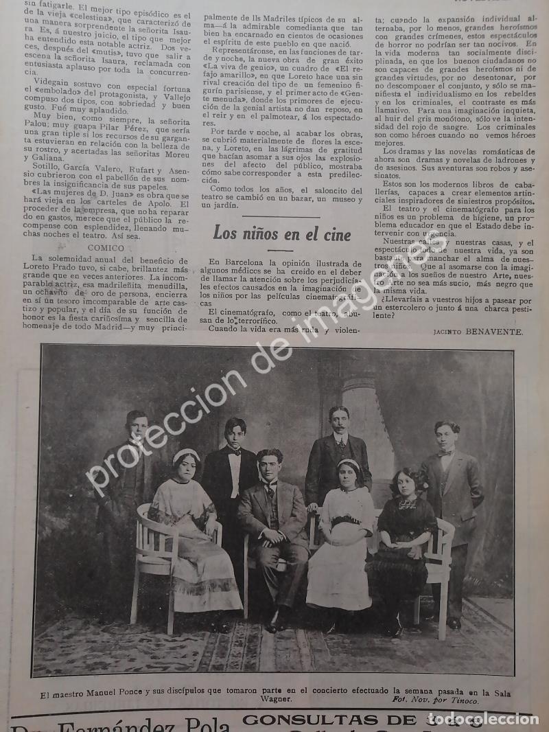 Poster collecting: AFICHE ANTIGUO 1913. MANUEL PONCE Y ALUMNOS Y MAS / MUSICOS