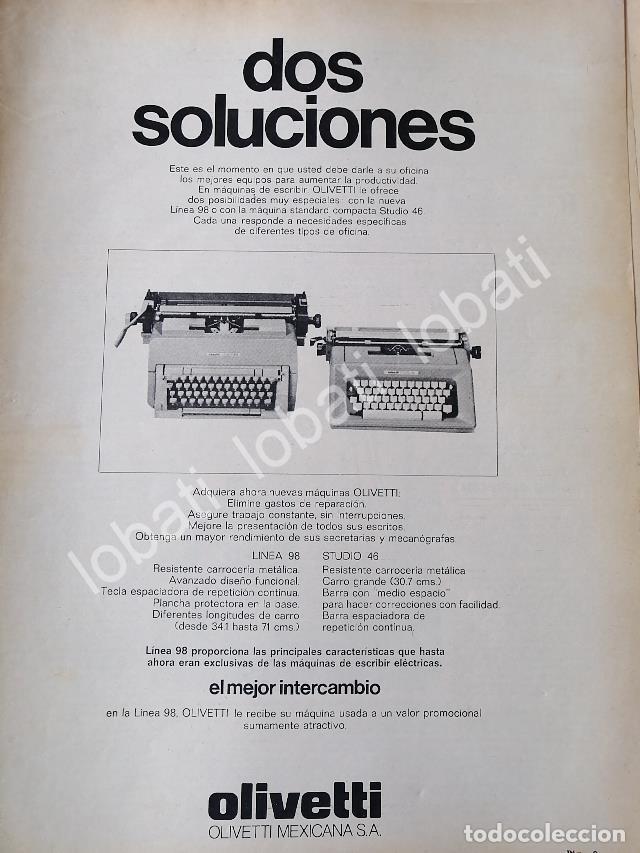 Poster collecting: CARTEL ANTIGUO ORIGINAL DE MAQUINAS DE ESCRIBIR OLIVETTI MEXICANA S.A 1979 /574